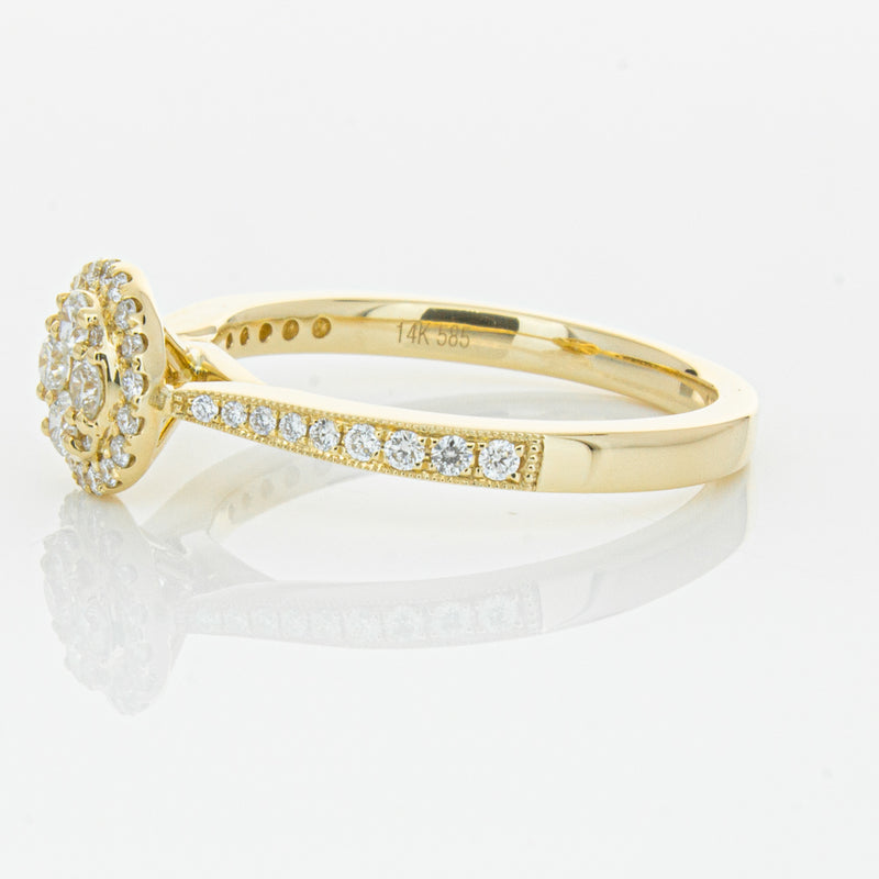 14ct Yellow Gold .44ct Diamond Phoebe Ring-Ring-Walker & Hall