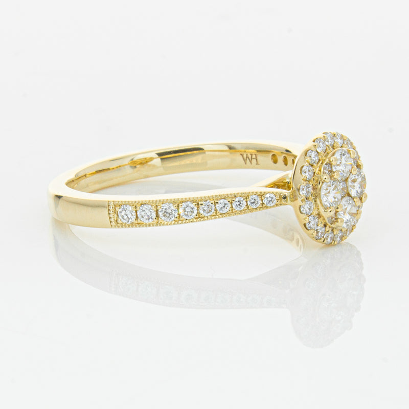 14ct Yellow Gold .44ct Diamond Phoebe Ring-Ring-Walker & Hall