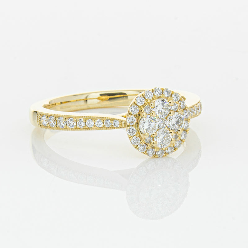 14ct Yellow Gold .44ct Diamond Phoebe Ring-Ring-Walker & Hall