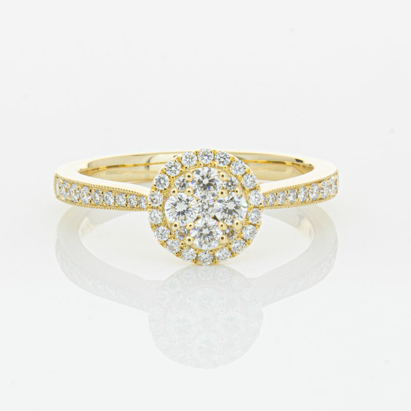 14ct Yellow Gold .44ct Diamond Phoebe Ring-Ring-Walker & Hall