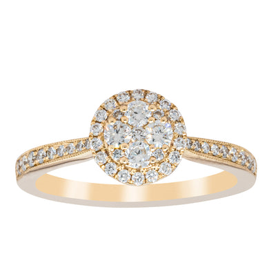 14ct Yellow Gold .44ct Diamond Phoebe Ring-Ring-Walker & Hall