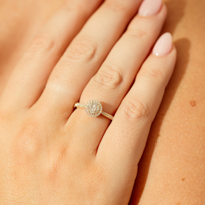 14ct Yellow Gold .44ct Diamond Phoebe Ring-Ring-Walker & Hall