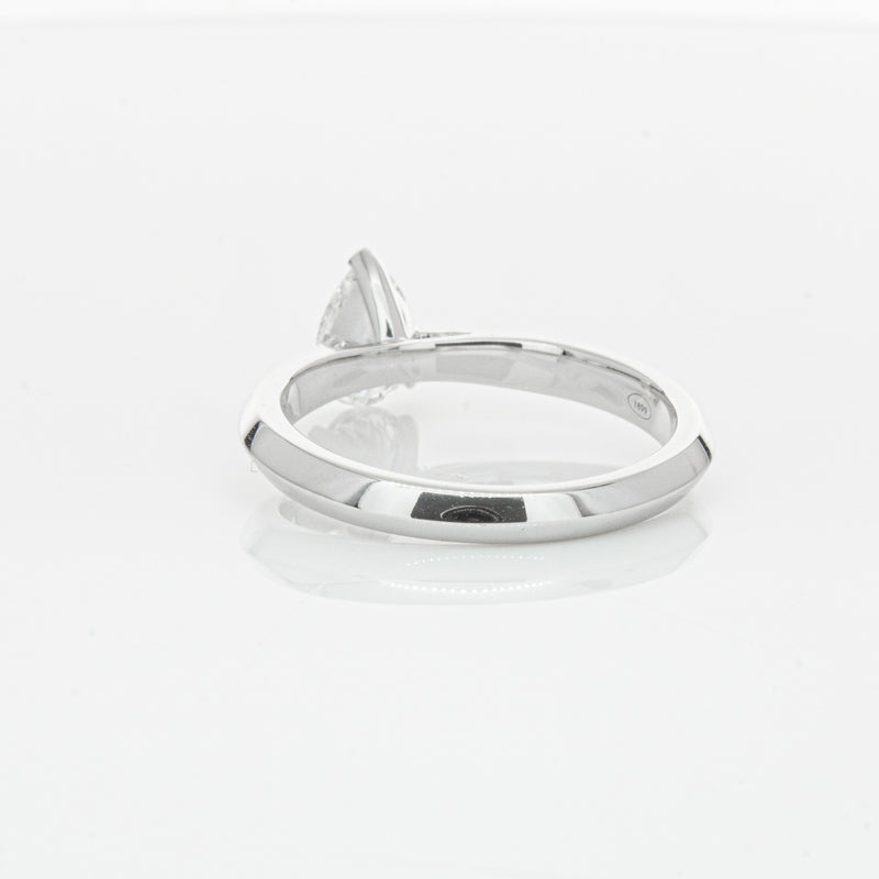 18ct White Gold .71ct Pear Diamond Venetian Ring-Ring-Walker & Hall