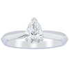 18ct White Gold .71ct Pear Diamond Venetian Ring-Ring-Walker & Hall