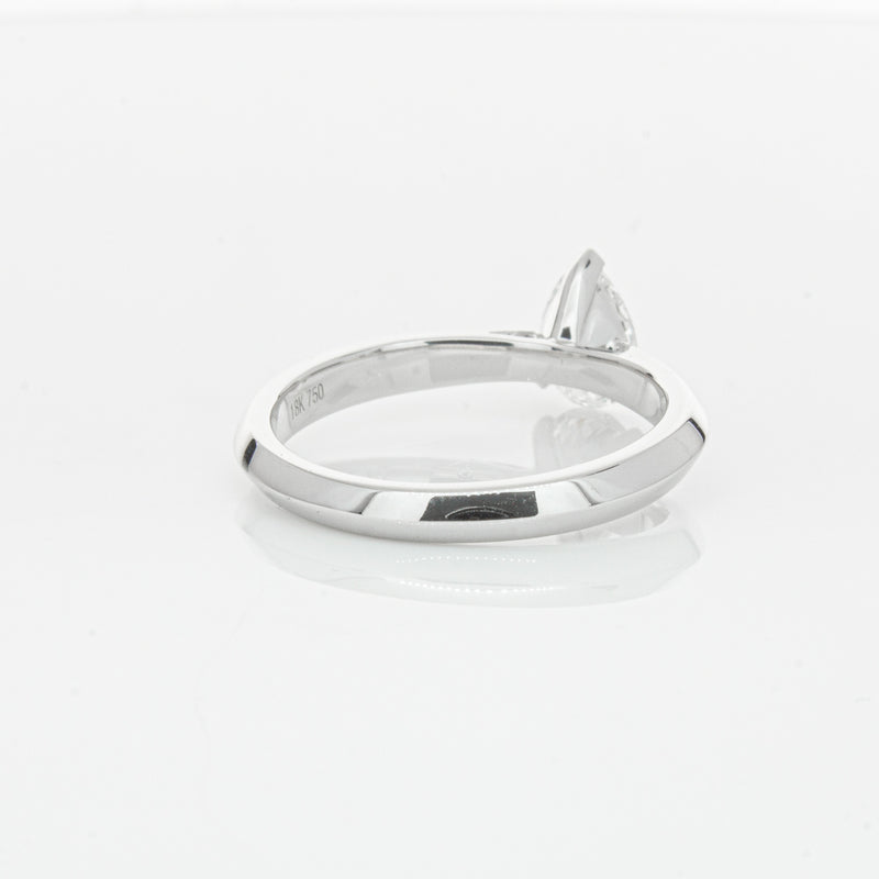 18ct White Gold .71ct Pear Diamond Venetian Ring-Ring-Walker & Hall