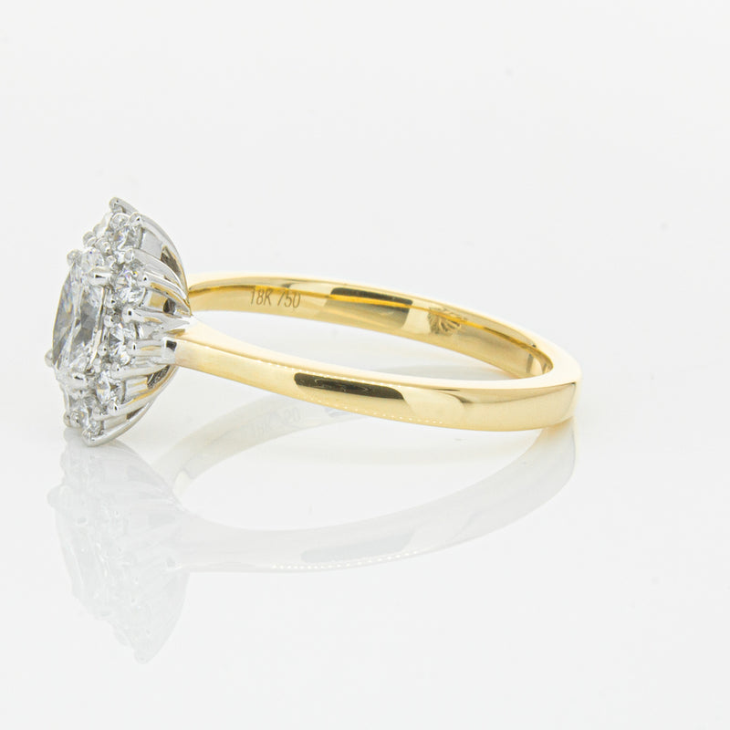 18ct Yellow Gold .50ct Oval Diamond Belle Ring-Ring-Walker & Hall