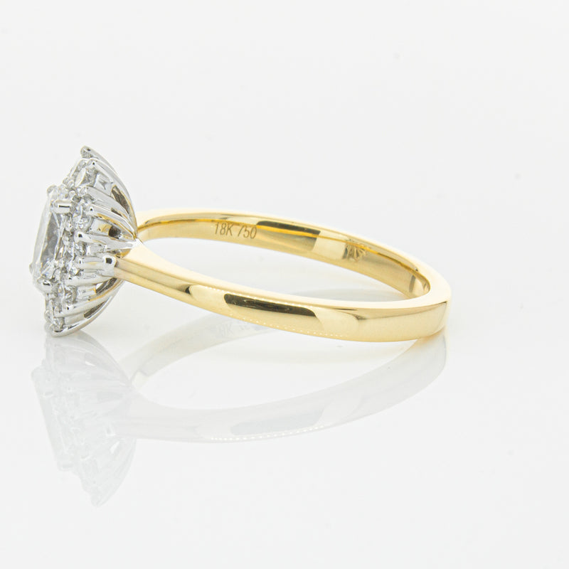 18ct Yellow Gold .50ct Oval Diamond Belle Ring-Ring-Walker & Hall