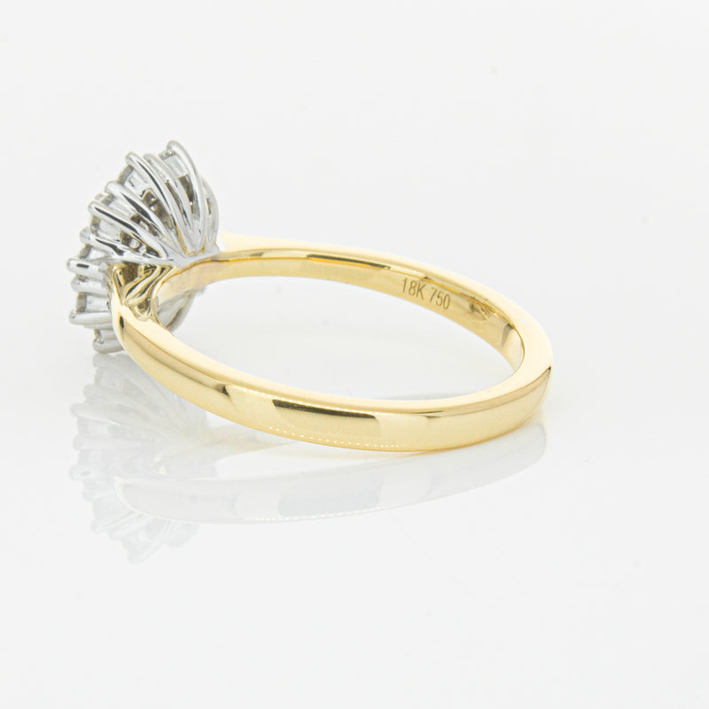 18ct Yellow Gold .50ct Oval Diamond Belle Ring-Ring-Walker & Hall