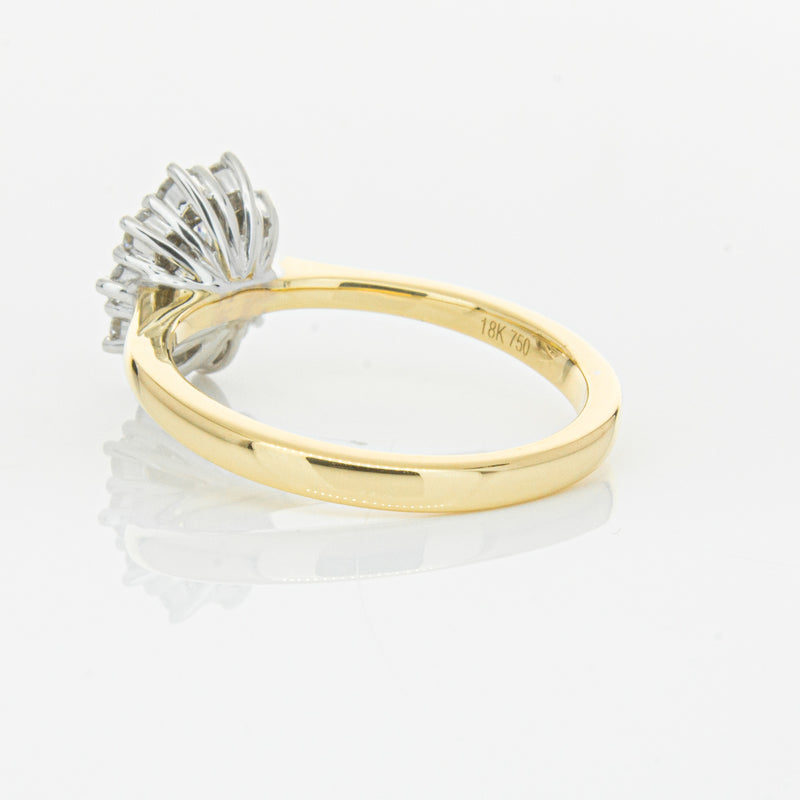 18ct Yellow Gold .50ct Oval Diamond Belle Ring-Ring-Walker & Hall