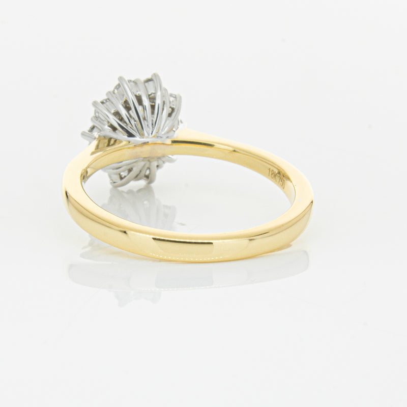 18ct Yellow Gold .50ct Oval Diamond Belle Ring-Ring-Walker & Hall