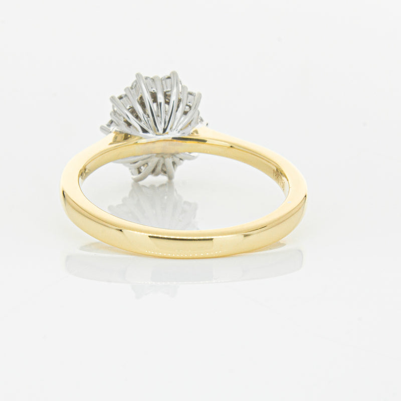 18ct Yellow Gold .50ct Oval Diamond Belle Ring-Ring-Walker & Hall