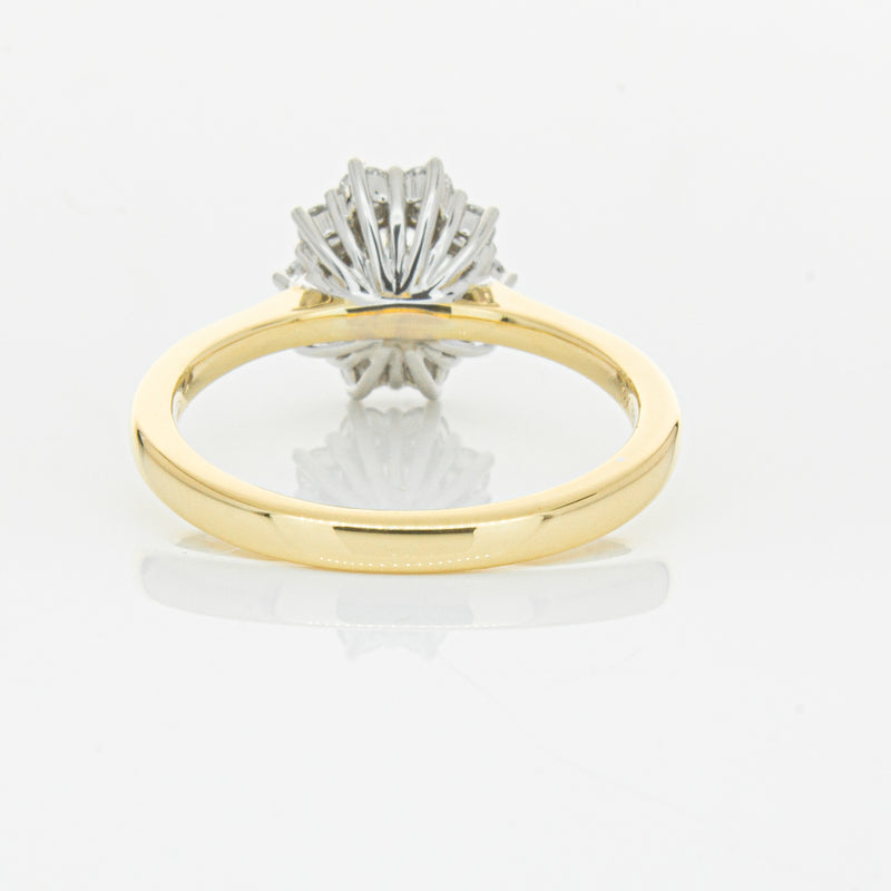 18ct Yellow Gold .50ct Oval Diamond Belle Ring-Ring-Walker & Hall