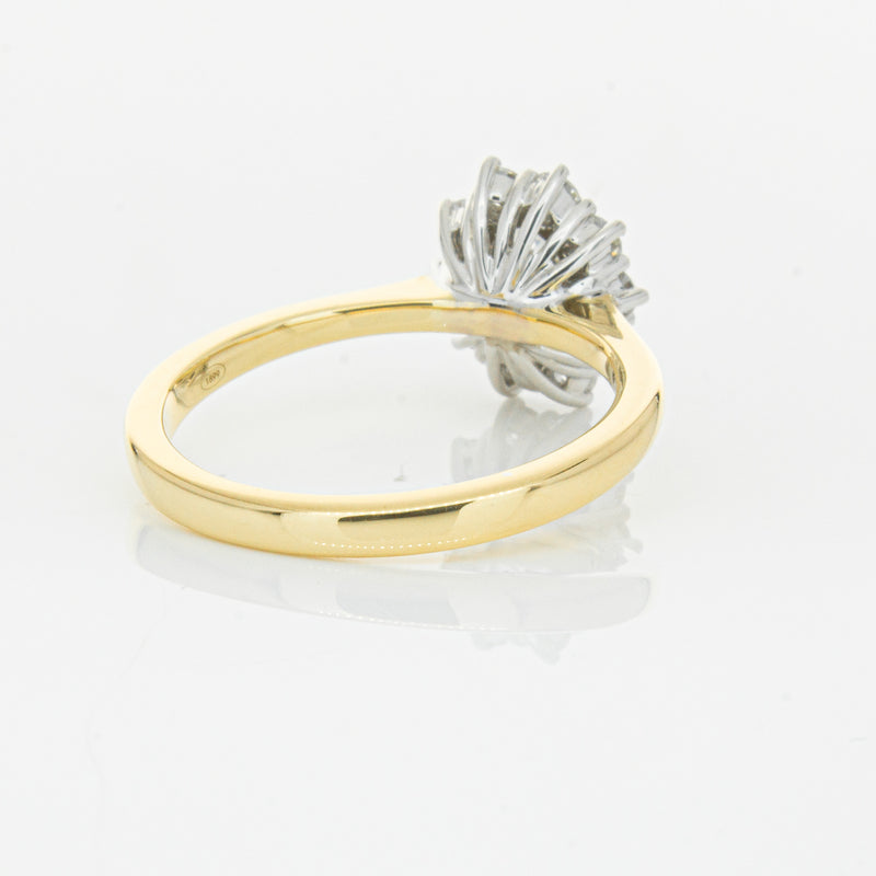 18ct Yellow Gold .50ct Oval Diamond Belle Ring-Ring-Walker & Hall