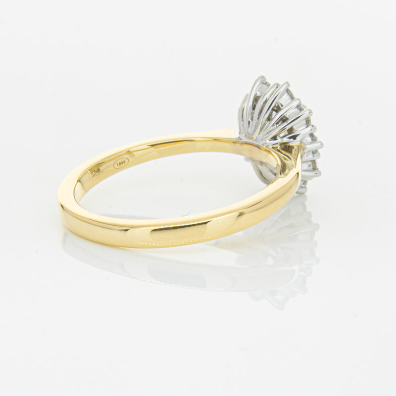 18ct Yellow Gold .50ct Oval Diamond Belle Ring-Ring-Walker & Hall