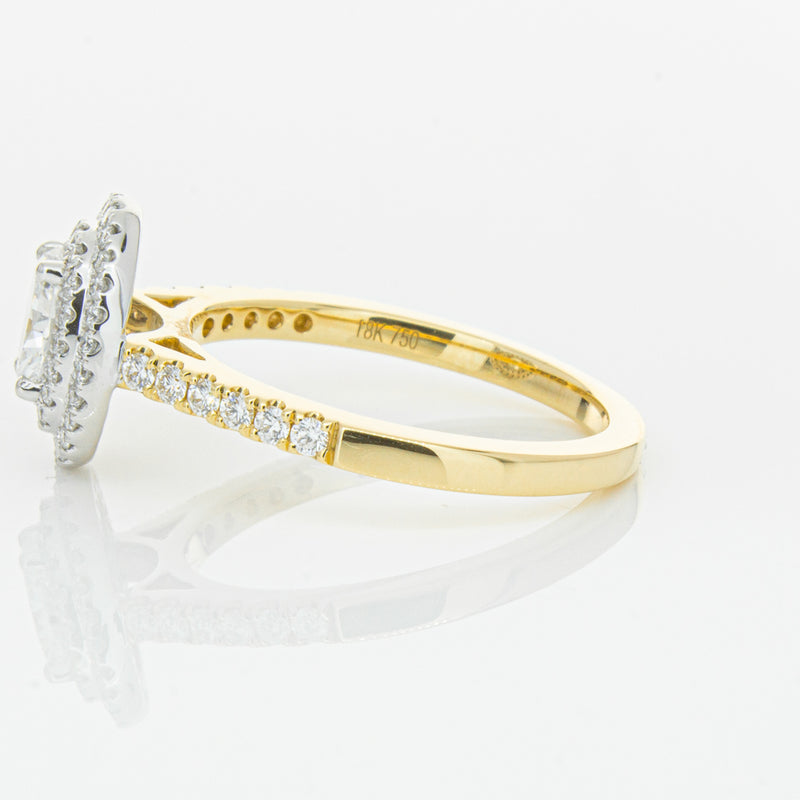 18ct Yellow Gold .50ct Oval Cut Diamond Rosa Ring-Ring-Walker & Hall