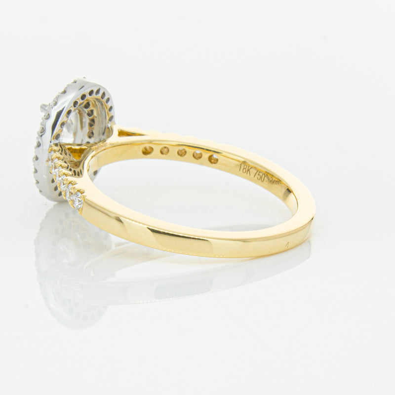 18ct Yellow Gold .50ct Oval Cut Diamond Rosa Ring-Ring-Walker & Hall