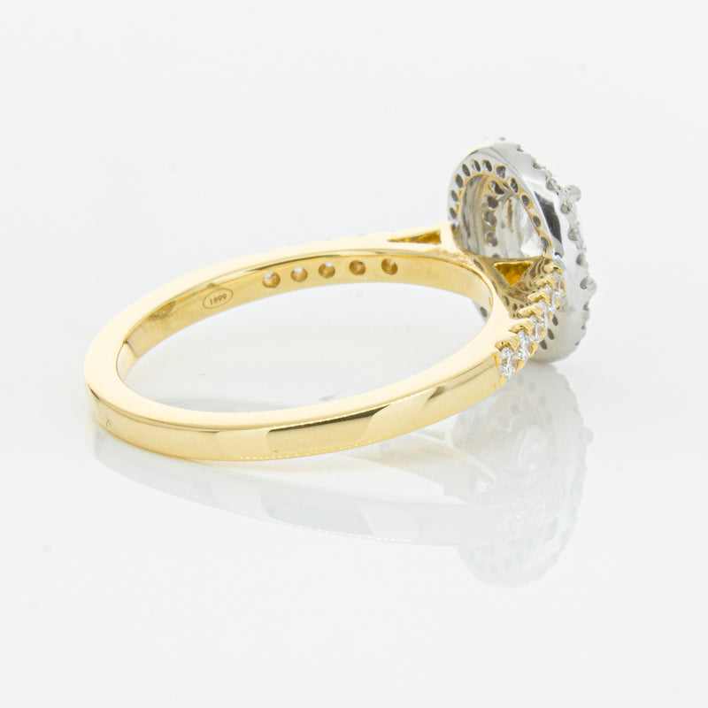 18ct Yellow Gold .50ct Oval Cut Diamond Rosa Ring-Ring-Walker & Hall