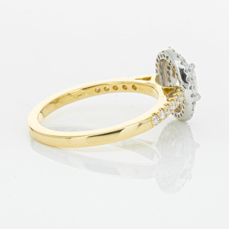 18ct Yellow Gold .50ct Oval Cut Diamond Rosa Ring-Ring-Walker & Hall