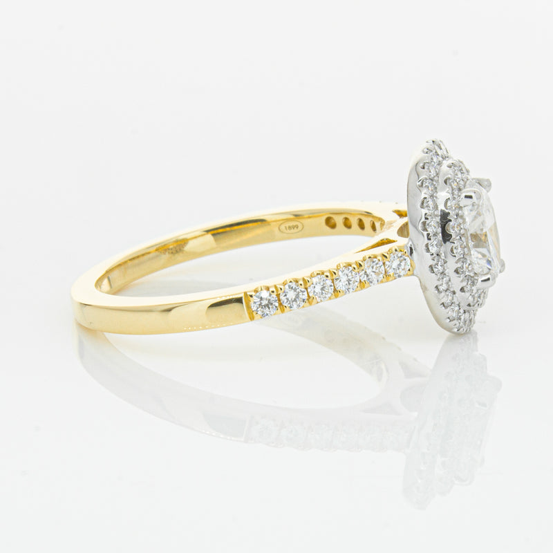 18ct Yellow Gold .50ct Oval Cut Diamond Rosa Ring-Ring-Walker & Hall
