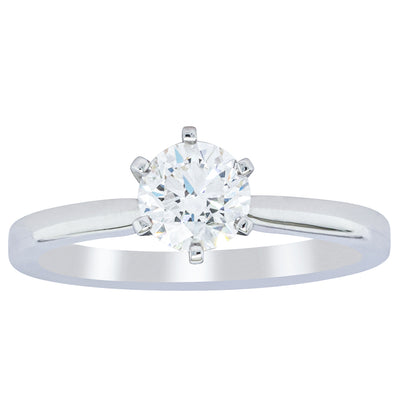 18ct White Gold .70ct Diamond Capri Ring-Ring-Walker & Hall