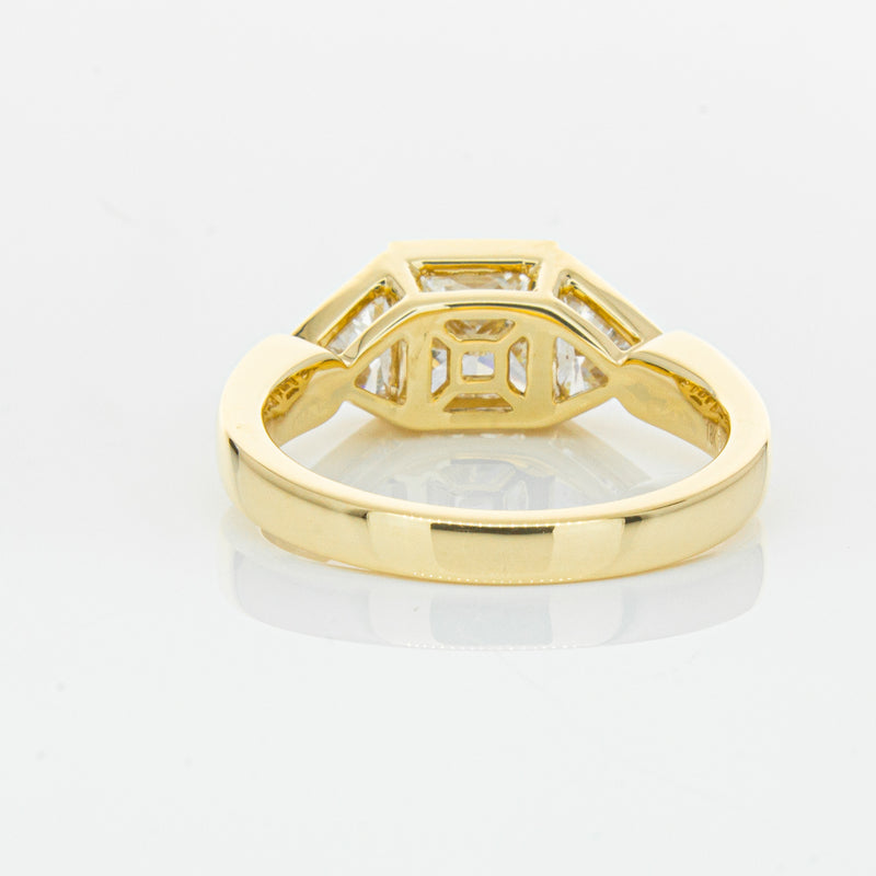 18ct Yellow Gold 1.52ct Princess Cut Diamond Ring-Ring-Walker & Hall