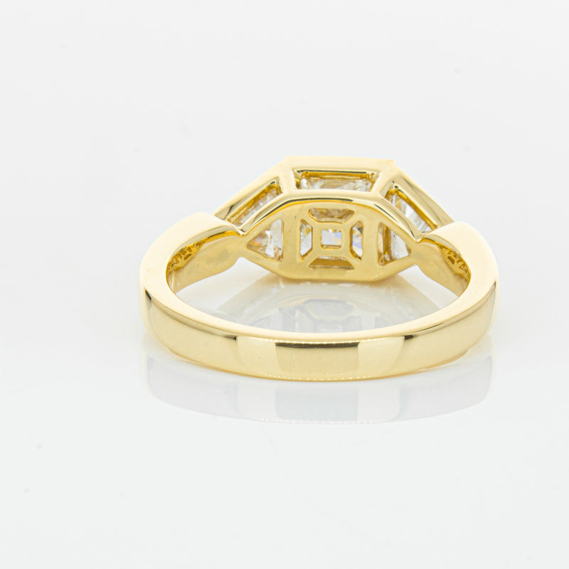 18ct Yellow Gold 1.52ct Princess Cut Diamond Ring-Ring-Walker & Hall