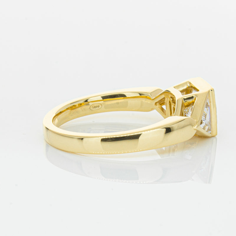 18ct Yellow Gold 1.52ct Princess Cut Diamond Ring-Ring-Walker & Hall