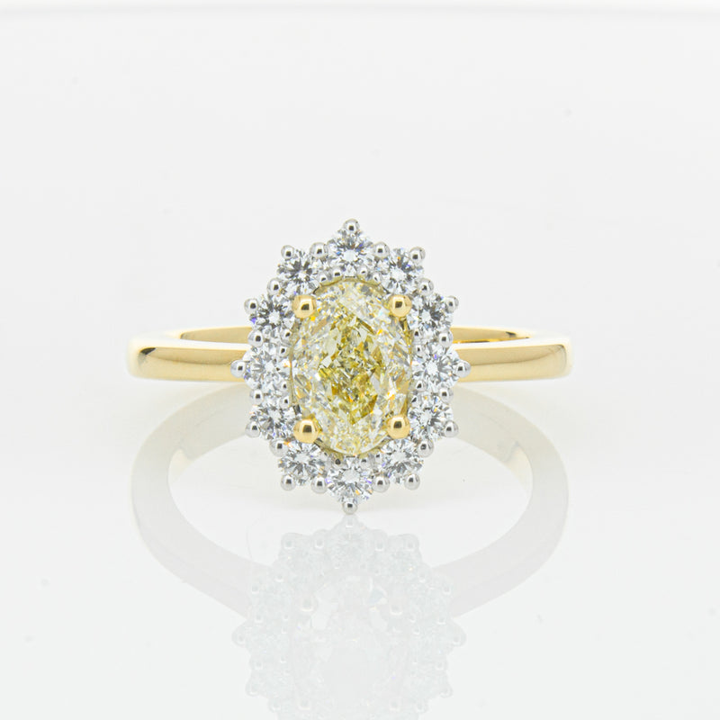 18ct Yellow Gold Oval Cut Diamond Belle Ring-Ring-Walker & Hall