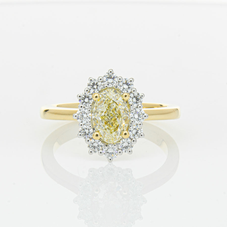 18ct Yellow Gold Oval Cut Diamond Belle Ring-Ring-Walker & Hall