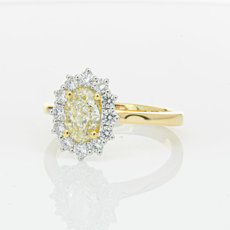 18ct Yellow Gold Oval Cut Diamond Belle Ring-Ring-Walker & Hall