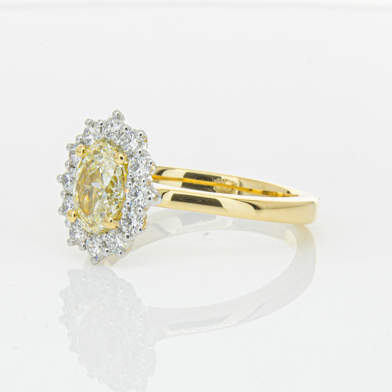 18ct Yellow Gold Oval Cut Diamond Belle Ring-Ring-Walker & Hall