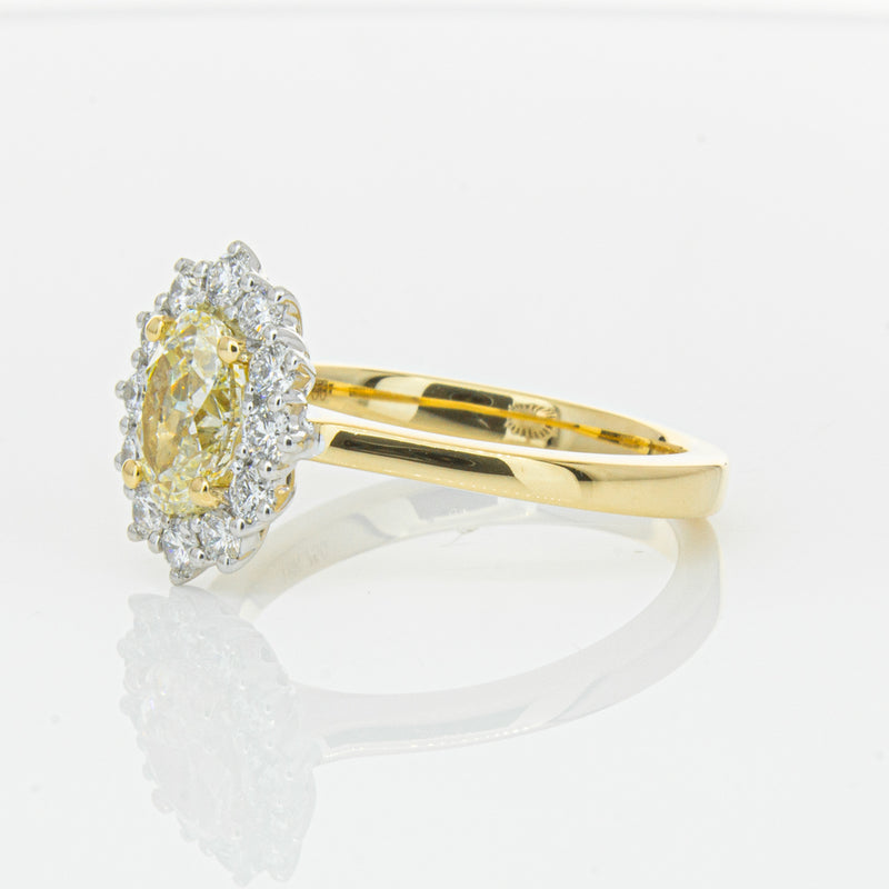 18ct Yellow Gold Oval Cut Diamond Belle Ring-Ring-Walker & Hall