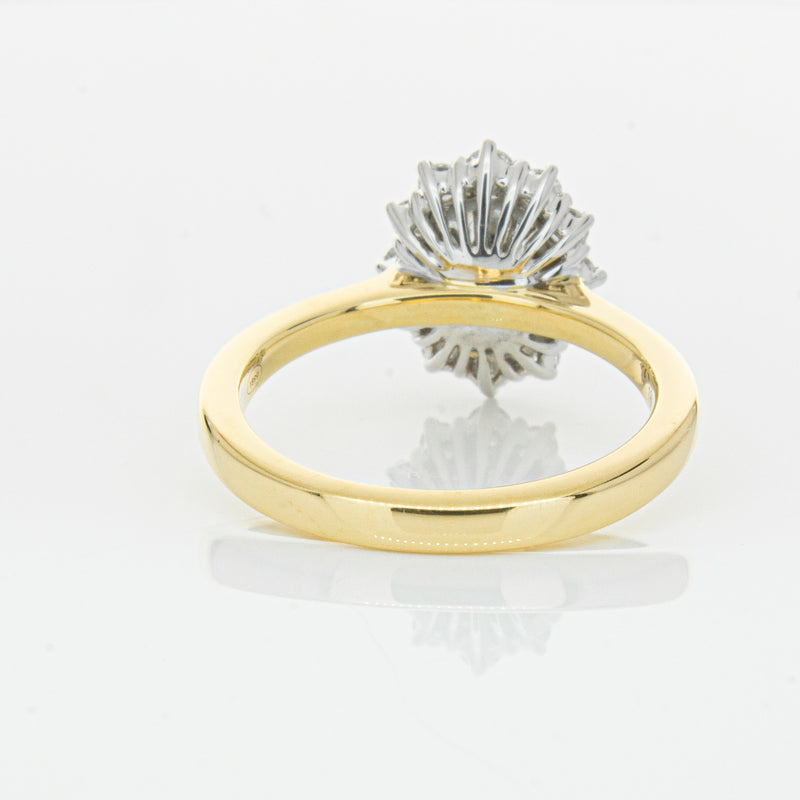 18ct Yellow Gold Oval Cut Diamond Belle Ring-Ring-Walker & Hall