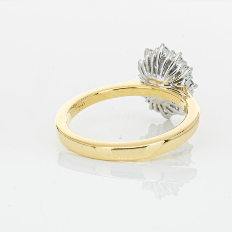 18ct Yellow Gold Oval Cut Diamond Belle Ring-Ring-Walker & Hall