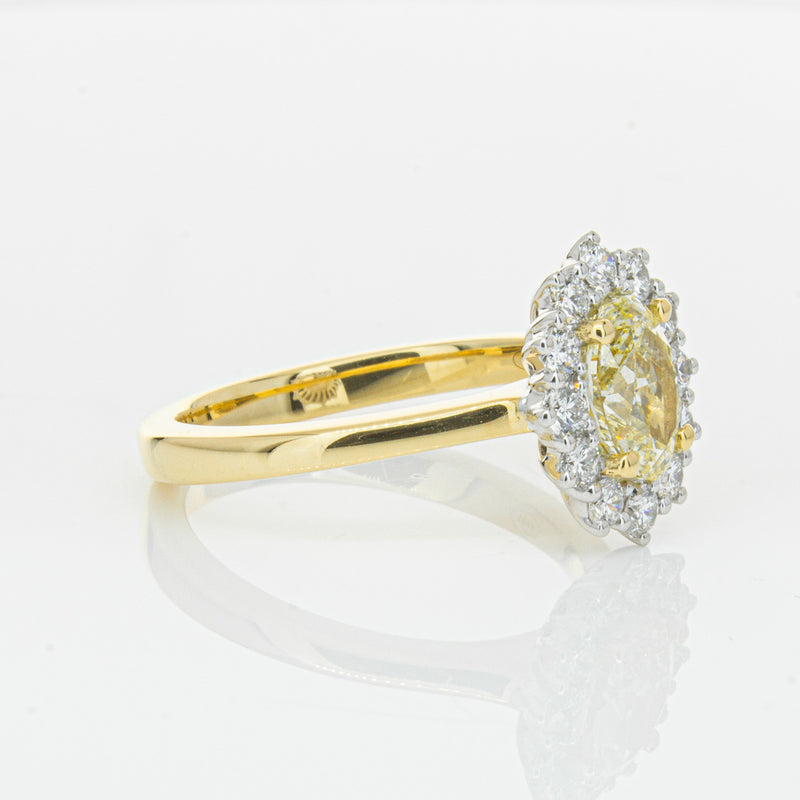 18ct Yellow Gold Oval Cut Diamond Belle Ring-Ring-Walker & Hall