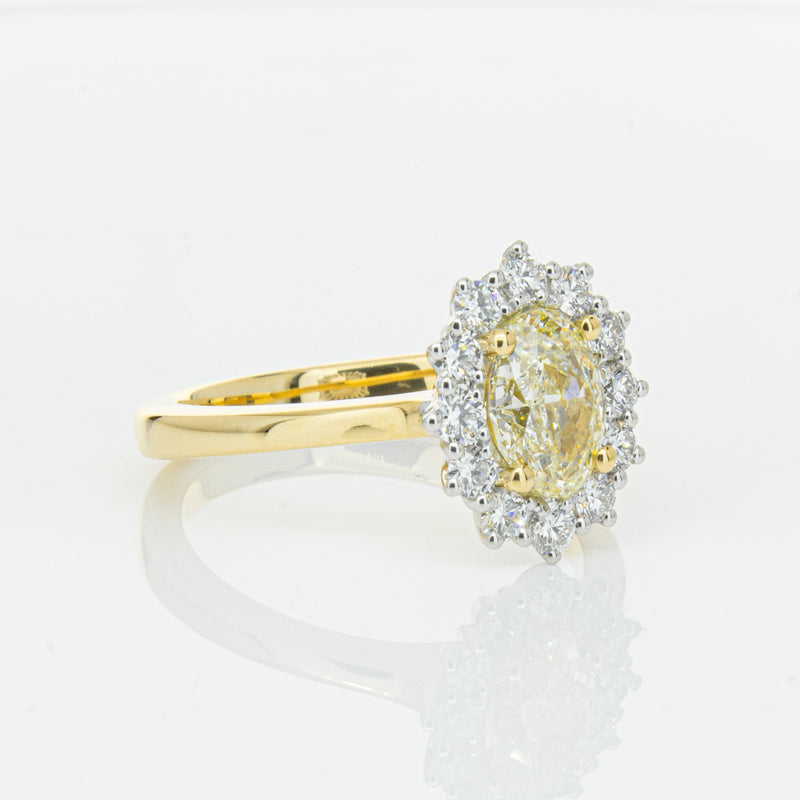18ct Yellow Gold Oval Cut Diamond Belle Ring-Ring-Walker & Hall