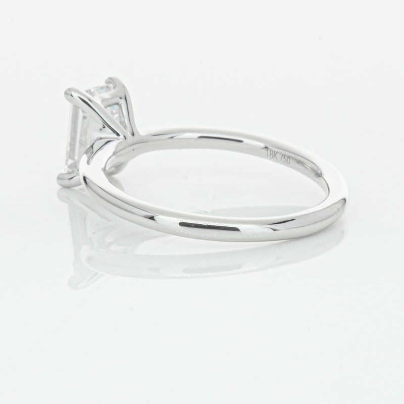 18ct White Gold 1.51ct Emerald Cut Diamond Melba Ring-Ring-Walker & Hall