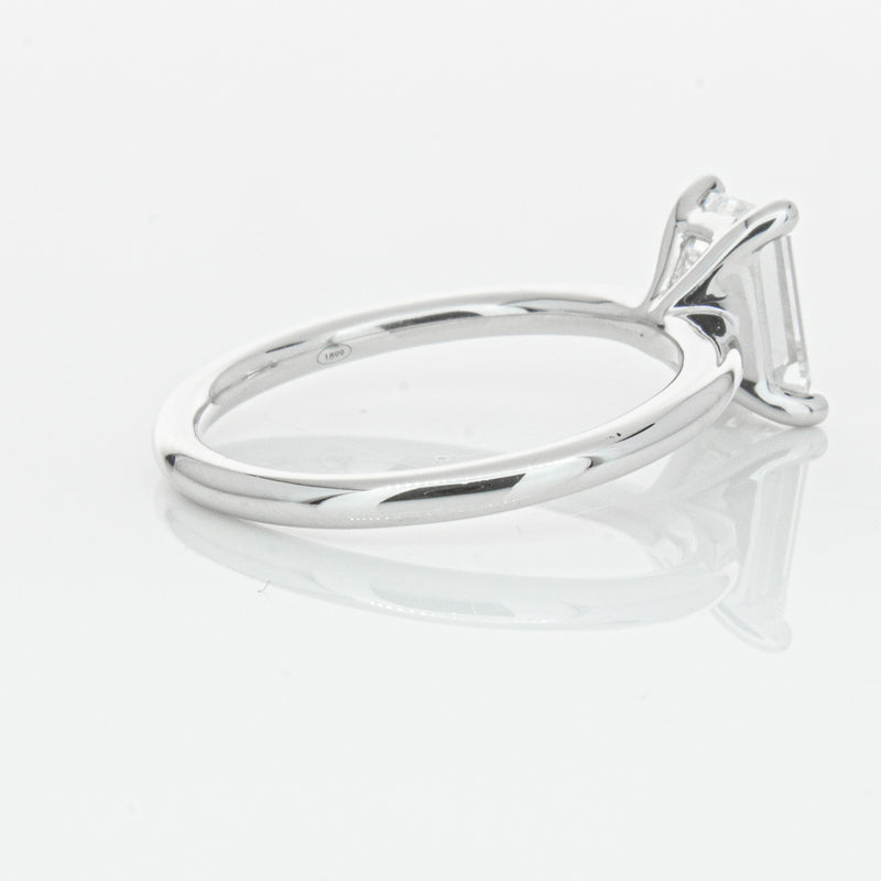 18ct White Gold 1.51ct Emerald Cut Diamond Melba Ring-Ring-Walker & Hall