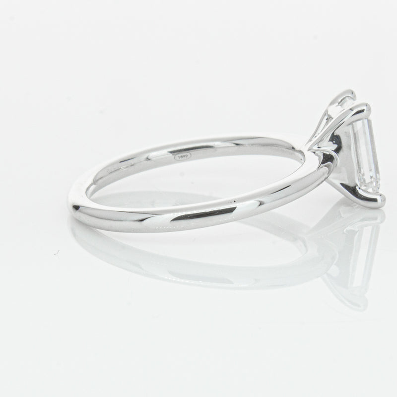 18ct White Gold 1.51ct Emerald Cut Diamond Melba Ring-Ring-Walker & Hall