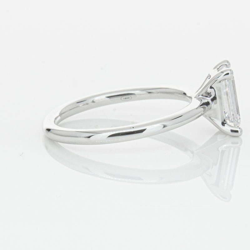 18ct White Gold 1.51ct Emerald Cut Diamond Melba Ring-Ring-Walker & Hall