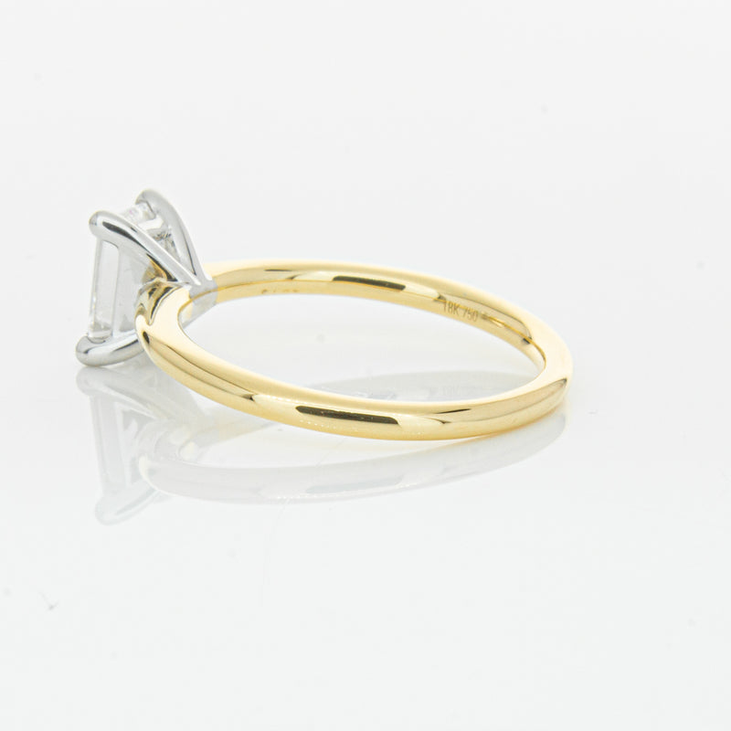 18ct Yellow Gold 1.00ct Emerald Cut Diamond Melba Ring-Ring-Walker & Hall