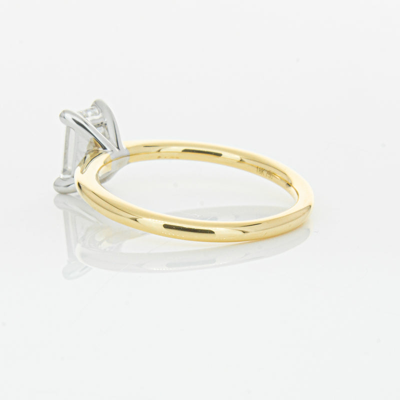 18ct Yellow Gold 1.00ct Emerald Cut Diamond Melba Ring-Ring-Walker & Hall