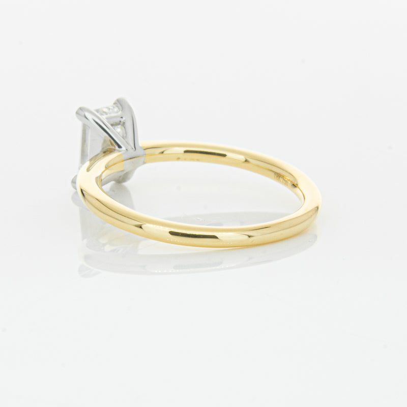 18ct Yellow Gold 1.00ct Emerald Cut Diamond Melba Ring-Ring-Walker & Hall