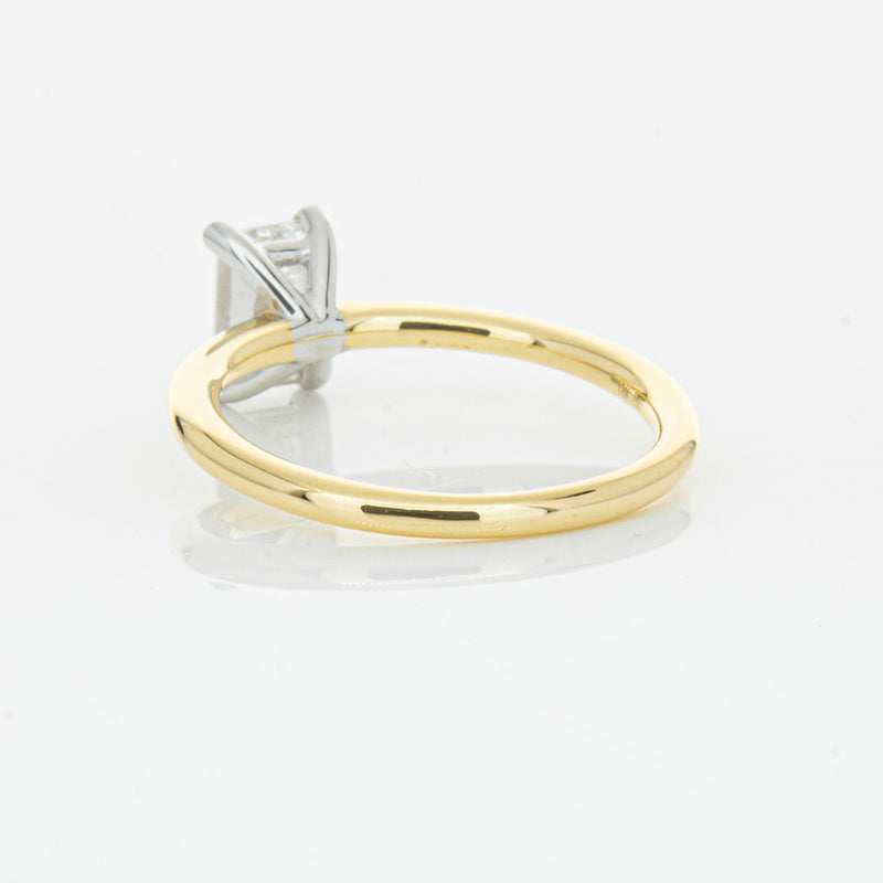 18ct Yellow Gold 1.00ct Emerald Cut Diamond Melba Ring-Ring-Walker & Hall