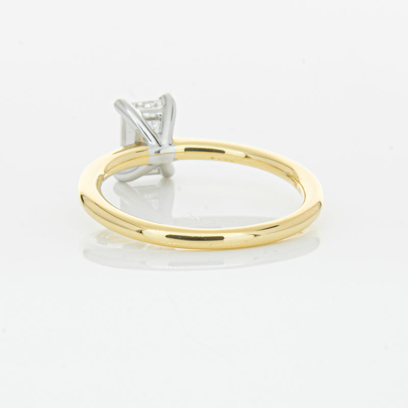 18ct Yellow Gold 1.00ct Emerald Cut Diamond Melba Ring-Ring-Walker & Hall