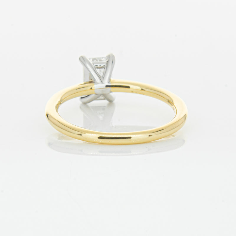 18ct Yellow Gold 1.00ct Emerald Cut Diamond Melba Ring-Ring-Walker & Hall