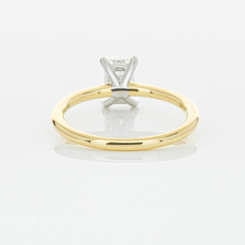 18ct Yellow Gold 1.00ct Emerald Cut Diamond Melba Ring-Ring-Walker & Hall