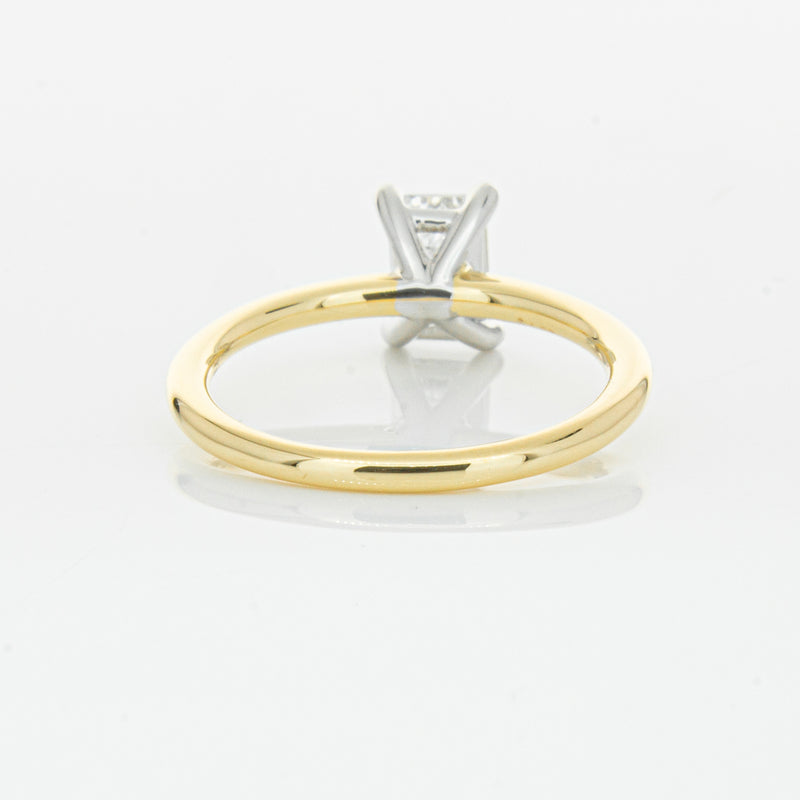 18ct Yellow Gold 1.00ct Emerald Cut Diamond Melba Ring-Ring-Walker & Hall