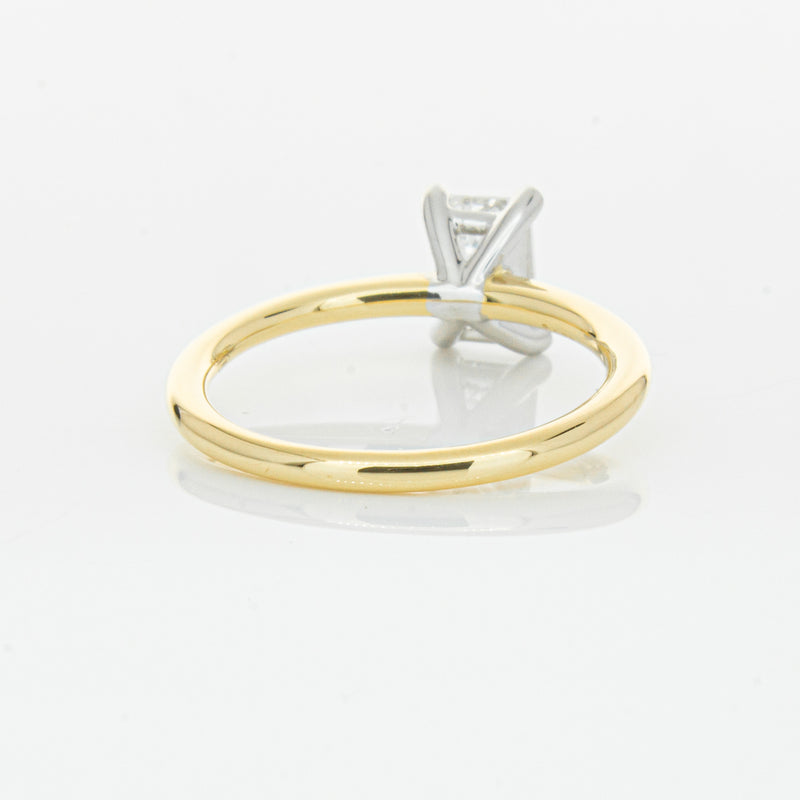 18ct Yellow Gold 1.00ct Emerald Cut Diamond Melba Ring-Ring-Walker & Hall
