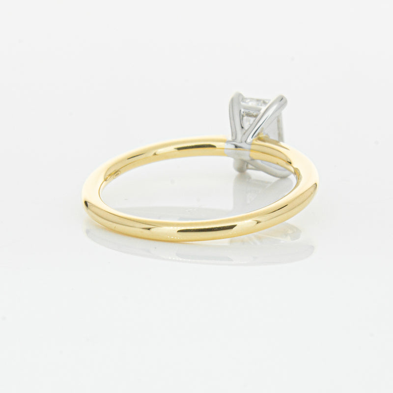 18ct Yellow Gold 1.00ct Emerald Cut Diamond Melba Ring-Ring-Walker & Hall